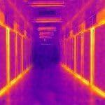 Typical setter room corridor showing thermal leakage